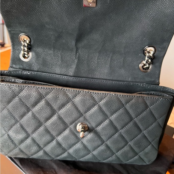 SOLD 13S Chanel Lady Pearly Quilted Flap Black Iridescent
Caviar RHW - Picture 8 of 16